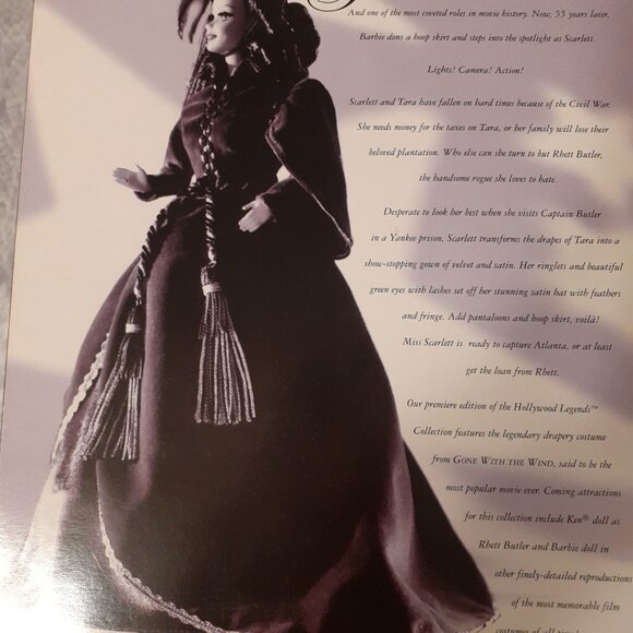 Vintage 1994 Barbie Scarlett O'Hara Doll NEVER REMOVED FROM BOX, GORGEOUS DOLL - Picture 12 of 16
